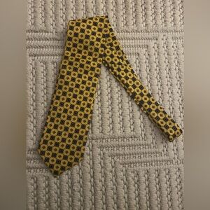 Bolgheri Men’s Yellow Blue 100% Silk Tie - Made in Italy